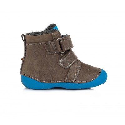 D.D. step chlapčenská detská zimná celokožená obuv 568 A Grey